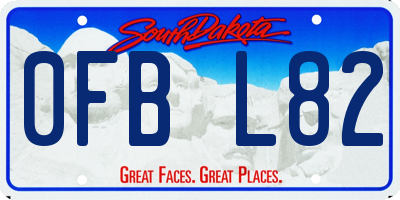 SD license plate 0FBL82