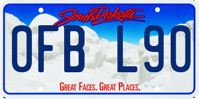 SD license plate 0FBL90