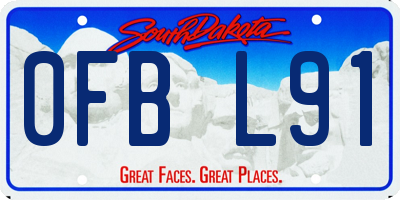 SD license plate 0FBL91