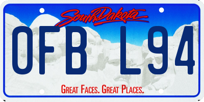 SD license plate 0FBL94
