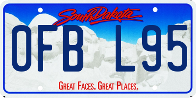 SD license plate 0FBL95