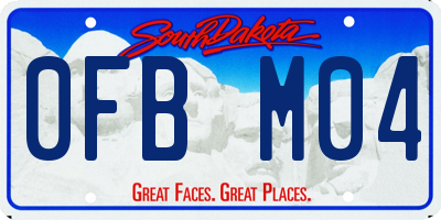 SD license plate 0FBM04