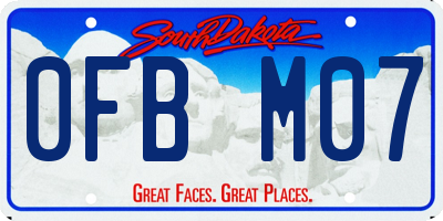 SD license plate 0FBM07