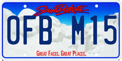 SD license plate 0FBM15
