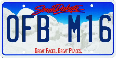 SD license plate 0FBM16