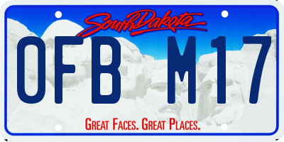 SD license plate 0FBM17