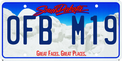 SD license plate 0FBM19