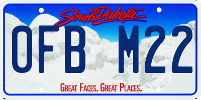 SD license plate 0FBM22