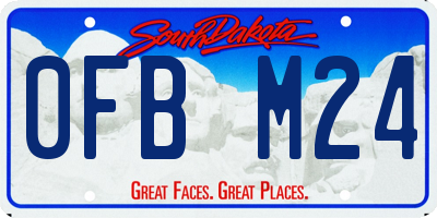 SD license plate 0FBM24