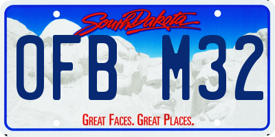 SD license plate 0FBM32