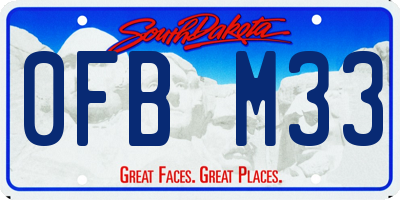 SD license plate 0FBM33