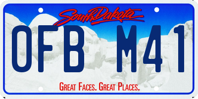 SD license plate 0FBM41