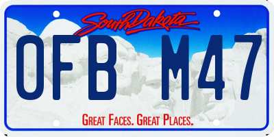 SD license plate 0FBM47