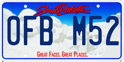SD license plate 0FBM52