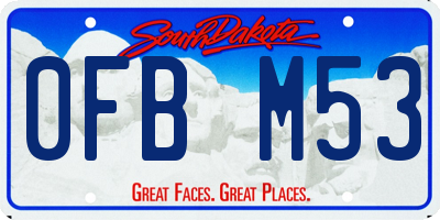 SD license plate 0FBM53