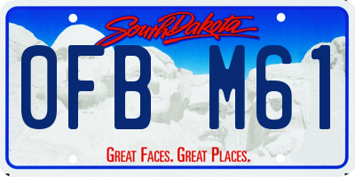 SD license plate 0FBM61