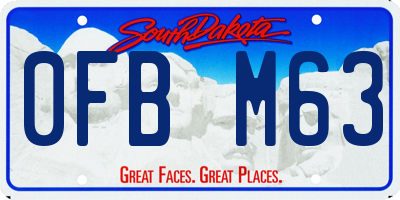 SD license plate 0FBM63