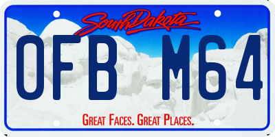 SD license plate 0FBM64
