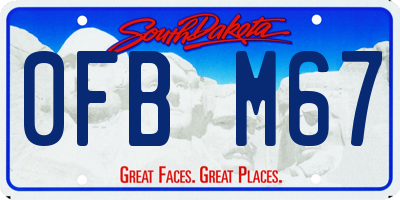 SD license plate 0FBM67