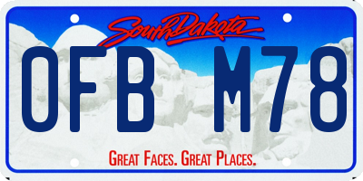 SD license plate 0FBM78