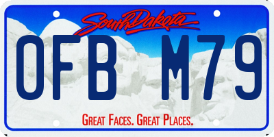 SD license plate 0FBM79