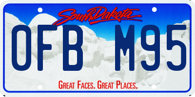 SD license plate 0FBM95