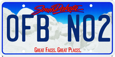 SD license plate 0FBN02