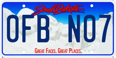 SD license plate 0FBN07