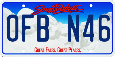 SD license plate 0FBN46