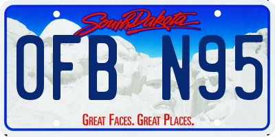 SD license plate 0FBN95