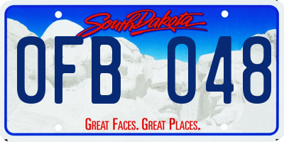 SD license plate 0FBO48