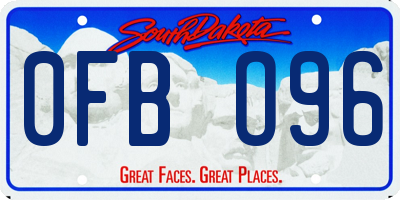 SD license plate 0FBO96
