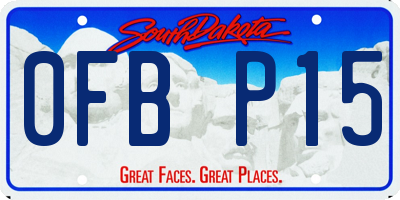 SD license plate 0FBP15