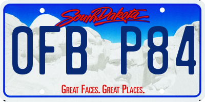 SD license plate 0FBP84