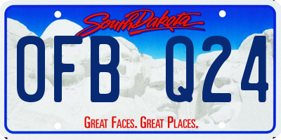 SD license plate 0FBQ24
