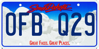 SD license plate 0FBQ29
