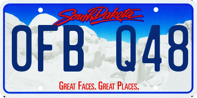 SD license plate 0FBQ48