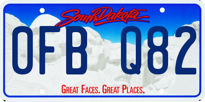 SD license plate 0FBQ82