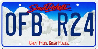 SD license plate 0FBR24