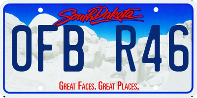 SD license plate 0FBR46