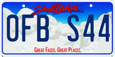 SD license plate 0FBS44