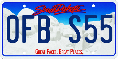 SD license plate 0FBS55