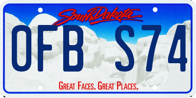 SD license plate 0FBS74