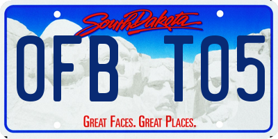 SD license plate 0FBT05