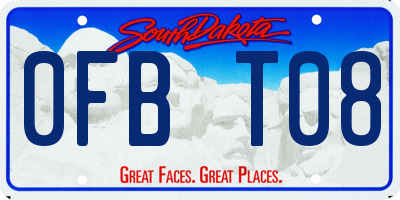 SD license plate 0FBT08