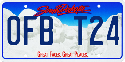 SD license plate 0FBT24