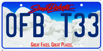 SD license plate 0FBT33