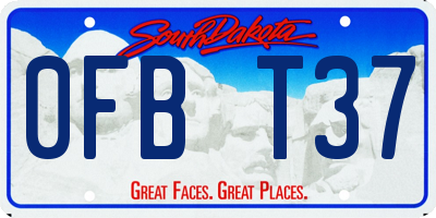 SD license plate 0FBT37