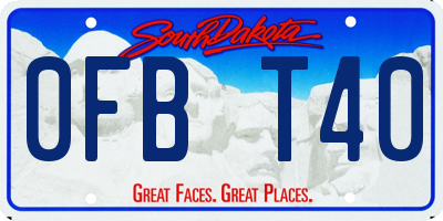 SD license plate 0FBT40