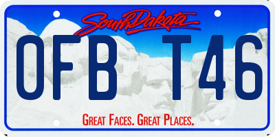 SD license plate 0FBT46